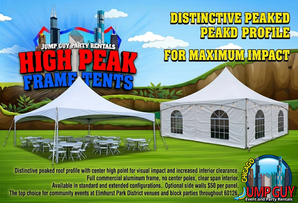 High Peak Frame Tent Grid rental for Mount Prospect IL events in ZIP code 60056