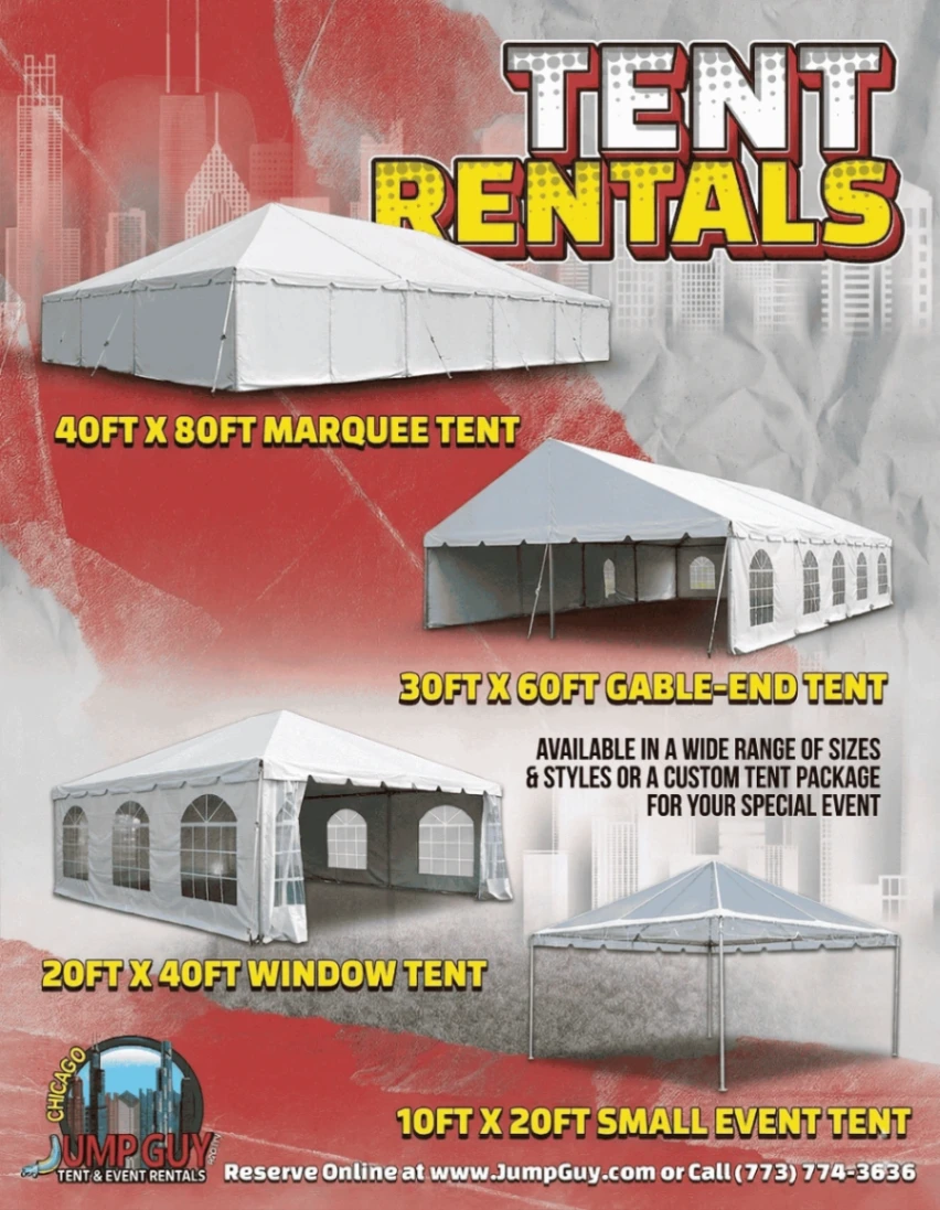 Tent rental for Mount Prospect IL events in ZIP code 60056